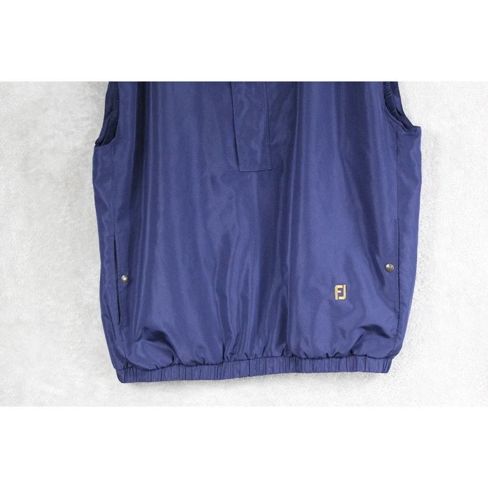 FJ DryJoys Vest‎ Mens L Navy Blue 1/4 Zip Mock Neck Windbreaker Jacket Golfing